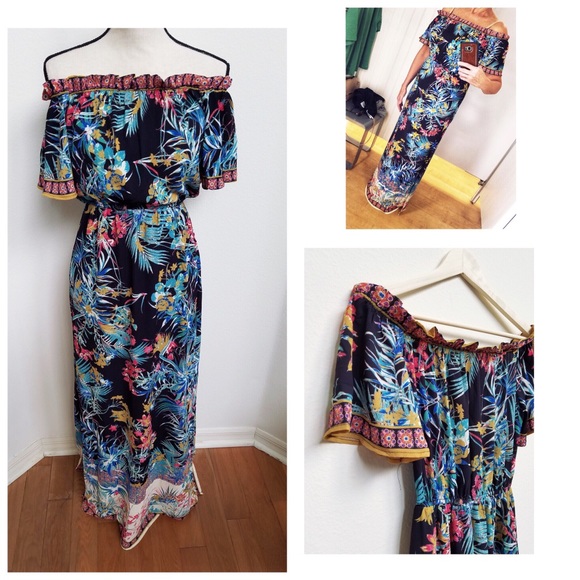 Flying Tomato Dresses & Skirts - Off the Shoulder Maxi Dress by Flying Tomato